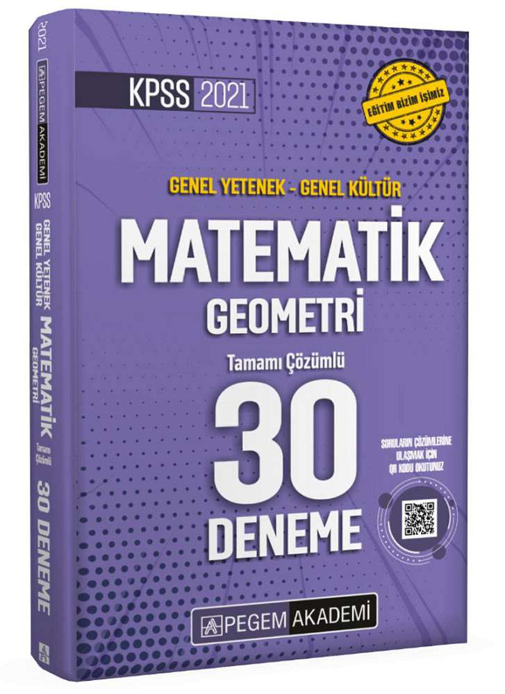 2021 KPSS Genel Yetenek Genel Kültür Matematik - Geometri 30 Deneme