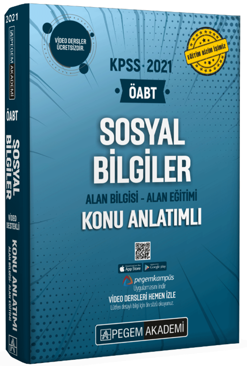 2021 KPSS ÖABT Sosyal Bilgiler Video Destekli Konu Anlatımlı Modüler Set - 3 Kitap