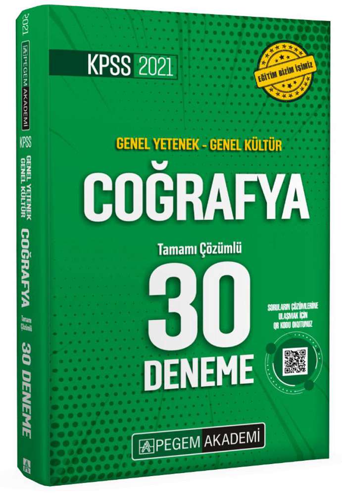 2021 KPSS Genel Yetenek - Genel Kültür Coğrafya 30 Deneme