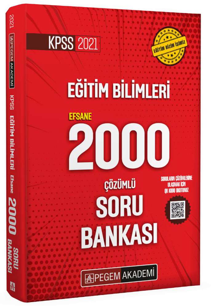 Pegem 2018 KPSS Eğitim Bilimleri Çözümlü Efsane 2000 Soru Bankası